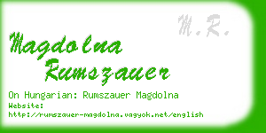 magdolna rumszauer business card